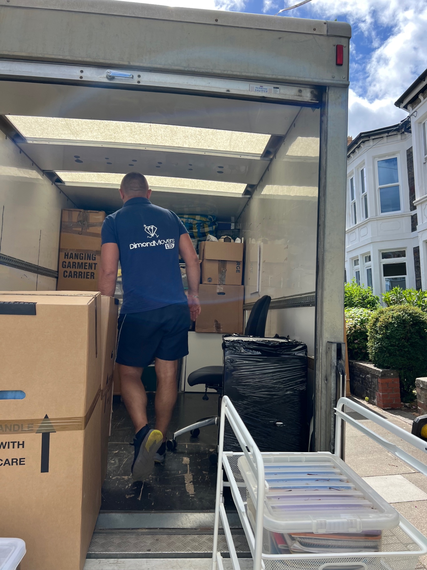 Bristol house removal loading the removals lorry
